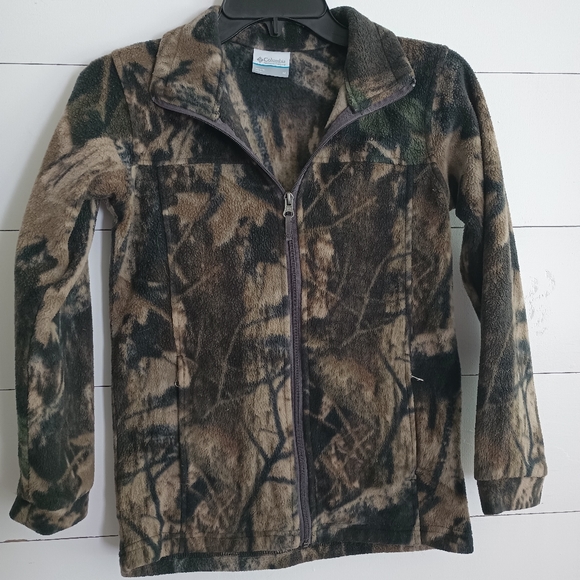Columbia Shirts & Tops Columbia Fleece Jacket Boys Mossy Oak Camp